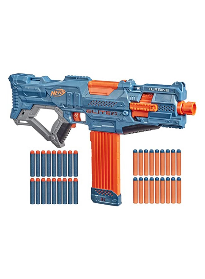 NERF - Elite 2.0 Turbine Cs-18 Motorized Blaster, 36 Official Darts, 18-Dart Clip, Tactical Rails, Barrel Attachment Point - Image 1