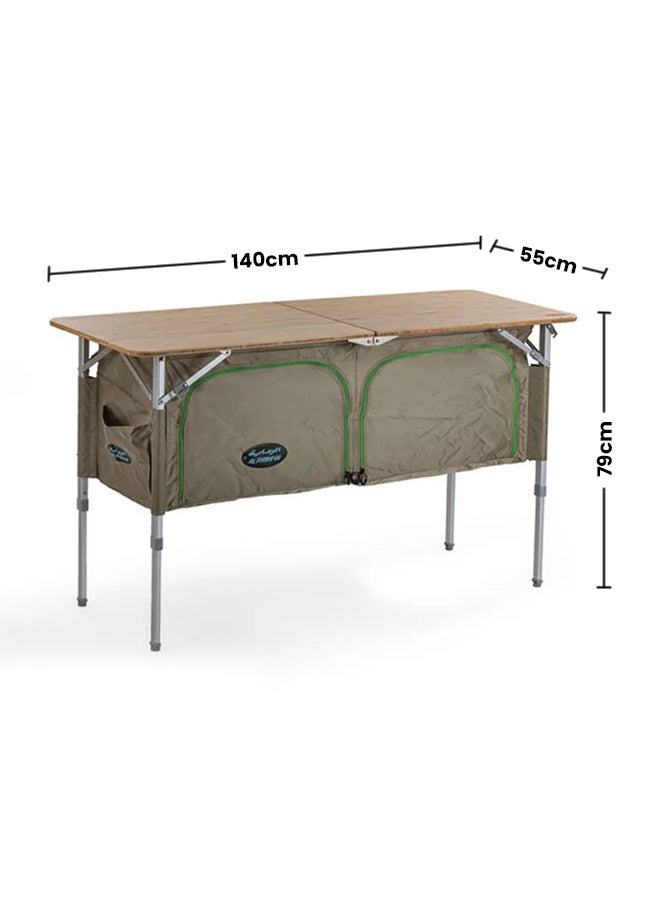 AL RIMAYA Table with Storage 140x55x79cm - Image 1
