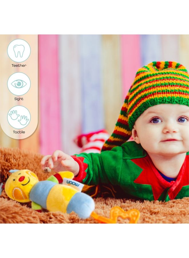 مون خشخيشة وعضاضة أسنان مخملية لينة تصدر أصواتاً - Image 3