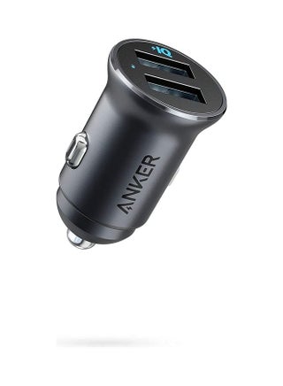 Car Charger, Mini 24W 4.8A Metal Dual USB Car Charger, PowerDrive 2 Alloy Flush Fit Car Adapter with Blue LED, for iPhone 16/15/14/13/12, Samsung, Huawei, Xiaomi, Redmi, Vivo, Oppo and More Black - v1652203922/N53307228A_1
