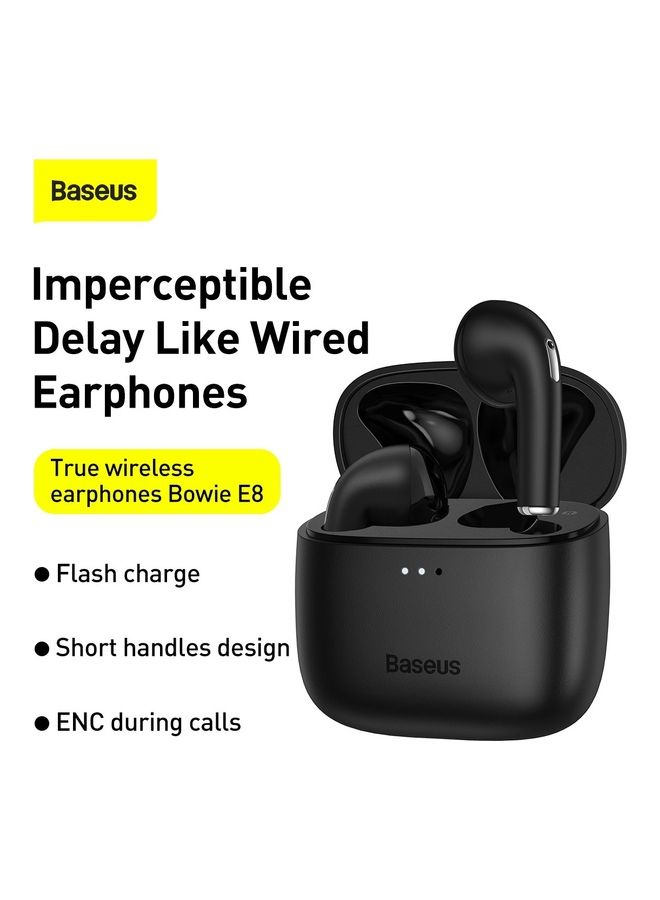Baseus - Bowie E8 TWS True Wireless Earbuds Bluetooth 5.0, GPS - APP Control, Super-Fast charge, Nearly No-delay & HD Stereo Gaming Earbuds Waterproof IPX5 Black - Image 1