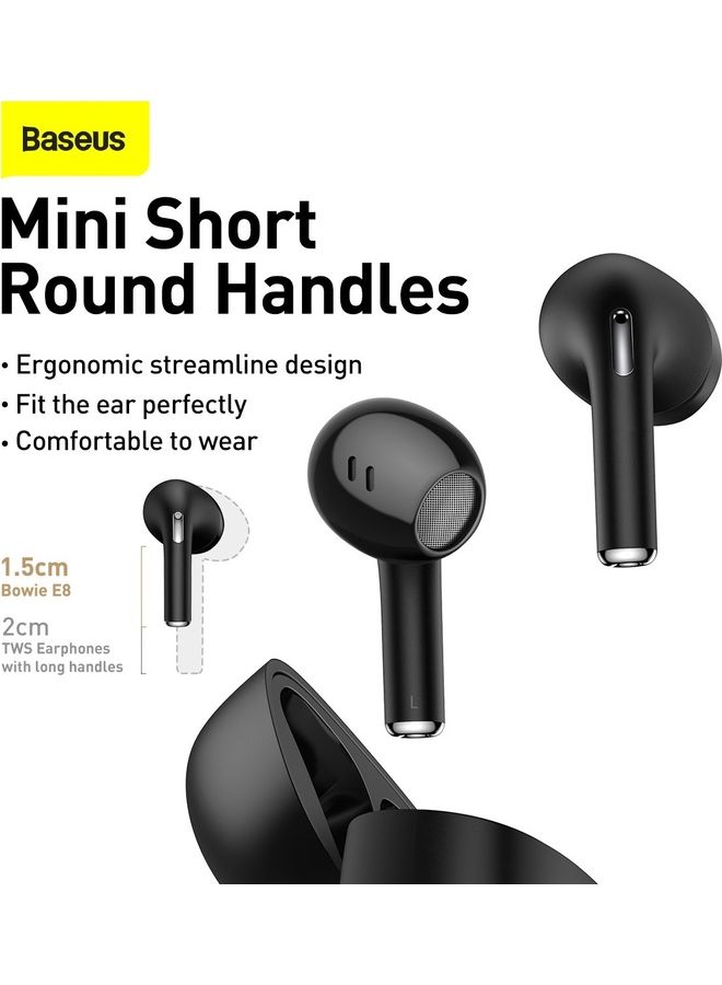 Baseus - Bowie E8 TWS True Wireless Earbuds Bluetooth 5.0, GPS - APP Control, Super-Fast charge, Nearly No-delay & HD Stereo Gaming Earbuds Waterproof IPX5 Black - Image 1