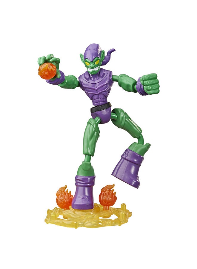 Marvel Bend And Flex Green Goblin Action Figure With Blast Accessories 6inch