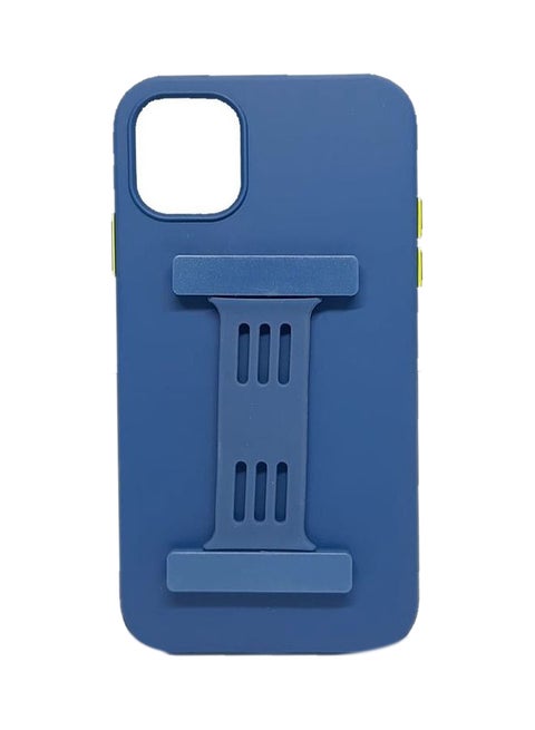 Protective Hand Grip Finger Strap Stand Case Cover for Apple iPhone 12 Blue