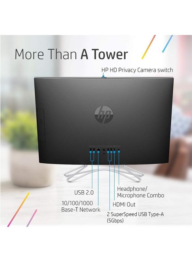 HP - All-In-One 24-df1005nh PC With 24-Inch Display, Core i5-1135G7 Processor/8GB RAM/256GB SSD/2GB NVIDIA GeForce Graphics/International Version Jet Black - Image 1