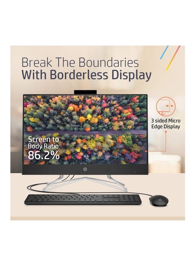 HP - All-In-One 24-df1005nh PC With 24-Inch Display, Core i5-1135G7 Processor/8GB RAM/256GB SSD/2GB NVIDIA GeForce Graphics/International Version Jet Black - Image 1