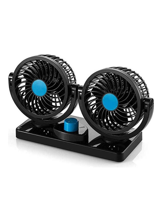 Generic 12V Dc Electric Car Fan - Rotatable 2 Speed Dual Blade  - Image 1