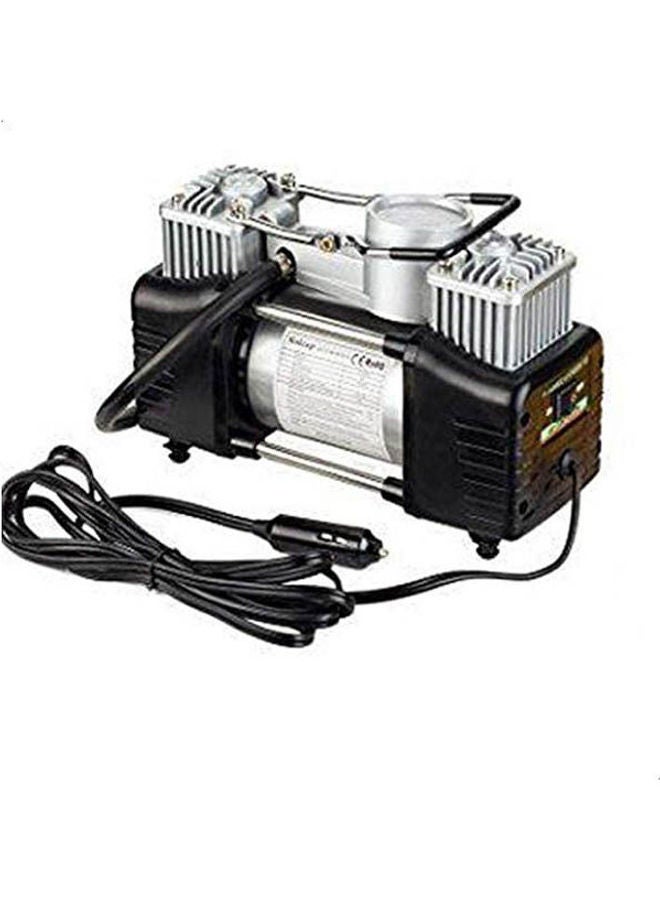 12V Dc 150 Psi Metal Mini Car Air Compressor With Two Cylinders Works With Cigarette Lighter Socket