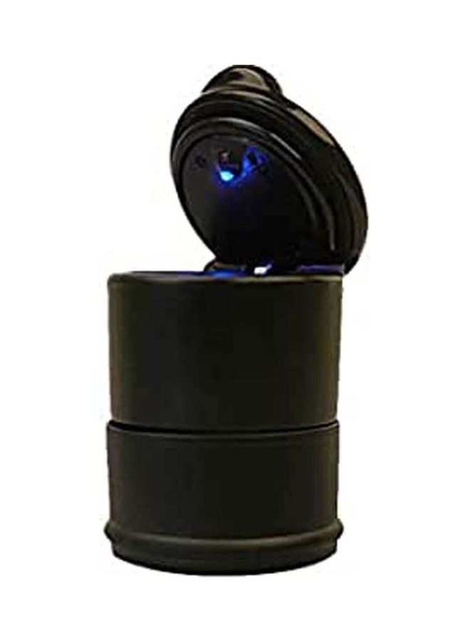 Ashtray With Blue Led Light Indicator Portable Bling Smokeless Cylinder