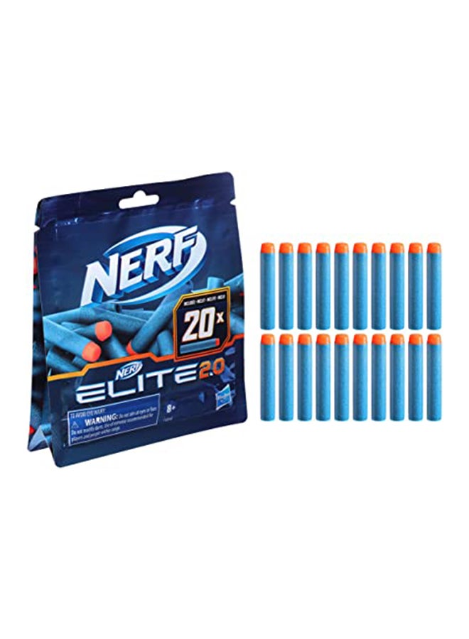 NERF Nerf Elite 2.0 20-Dart Refill Pack -- 20 Official Nerf Foam Darts For Nerf Elite 2.0 Blasters -- Compatible With All Nerf Elite Blasters  - Image 3