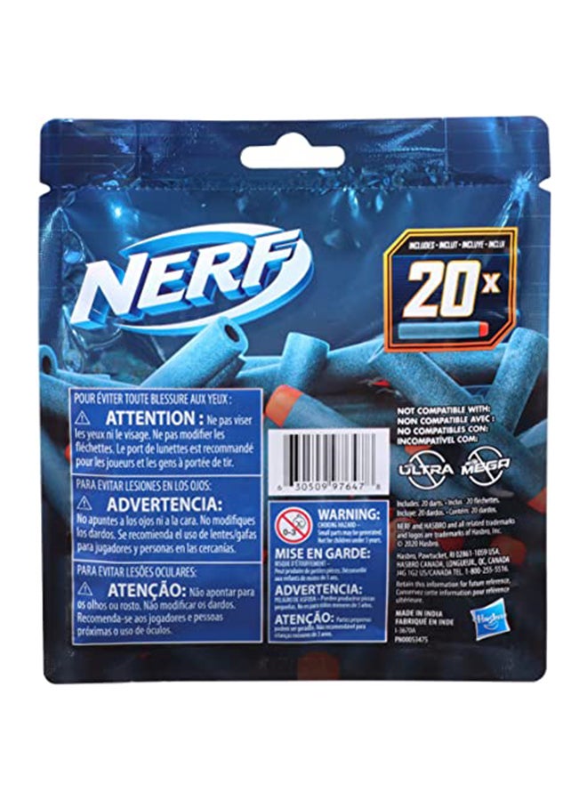 NERF Nerf Elite 2.0 20-Dart Refill Pack -- 20 Official Nerf Foam Darts For Nerf Elite 2.0 Blasters -- Compatible With All Nerf Elite Blasters  - Image 5