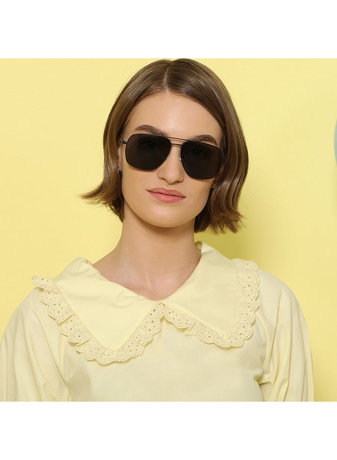 John Jacobs JJ Tints Full Rim Square Frame Polarized & UV Protected Sunglasses JJ S12829 - 59mm - Black - Image 3