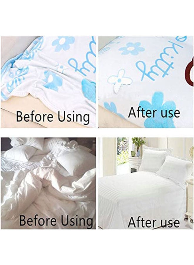 Bed Sheet Fastener, 4Pcs Adjustable Bed Sheet Gripper Corner Straps Clips Fastener Suspenders Band Holder Cotton White