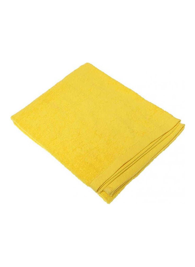 ماركة غير محددة Egyptian Cotton Solid Pattern- Bath Sheets Yellow 