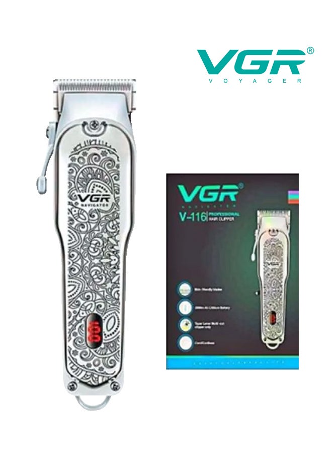 VGR V-116 Rechargeable Hair Shaver Silver One Size - Image 1