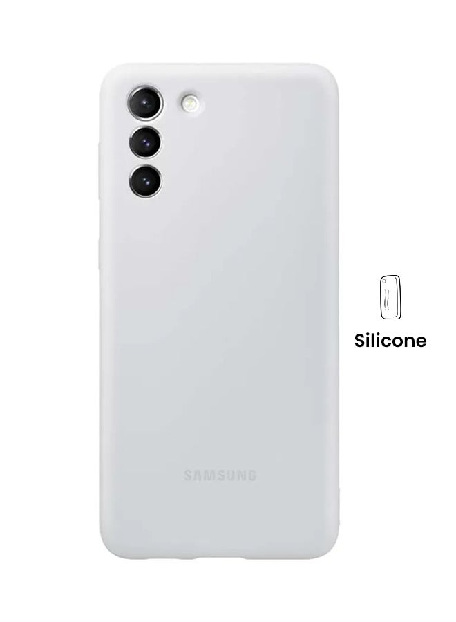 Samsung - Silicone Cover For Galaxy S21+ 5G light gray - Image 1