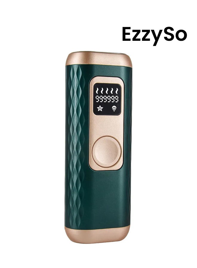 EzzySo - Five Speed Adjustment Digital Hair Removal Laser Machine Green/Golden - Image 1
