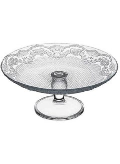 Pasabahce Lacy Footed Plate Clear 16cm 