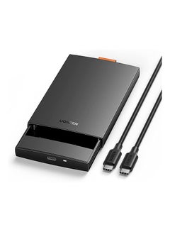 يو جرين غلاف محرك أقراص صلبة بمنفذ USB-C مع محول بمنفذ USB-C 3.1 من الجيل 2 إلى SATA بكابل USB-C إلى C لمحرك أقراص صلبة HDD ومحرك أقراص SSD مقاس 2.5 بوصة بسرعة 6 جيجابت في الثانية ويدعم السرعة العالية ببروتوكول UASP ومنفذ SATA III لجهاز ماك بوك برو أسود  - Image 1