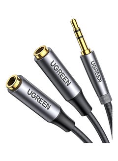 3.5mm Splitter Double Headphone Jack Stereo Audio Adapter 2 Way Aux Dual Earphone Mini Jack 1 Male to 2 Female Y Cable for PC Laptop MacBook Pro 2021 TV iPad Black