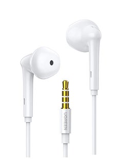 Ugreen 3.5MM Earphone with Microphone 1.2M Wired HiFi Stereo Sound Headphone In-Line Control Soft PVC for MacBook Pro 2021 MP4  MP3 iPhone 6s 6s Android smartphones White  - Image 1