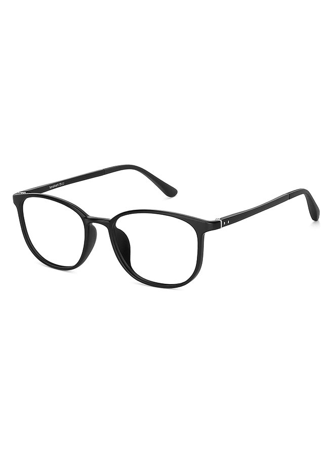 Lenskart Blu Zero Power Full Rim Bluecut & Antiglare Round Shape Computer Eyeglasses LB E13528 - 51mm - Black  - Image 2