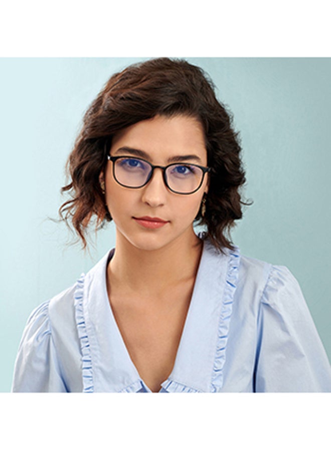 Lenskart Blu Zero Power Full Rim Bluecut & Antiglare Round Shape Computer Eyeglasses LB E13528 - 51mm - Black  - Image 5