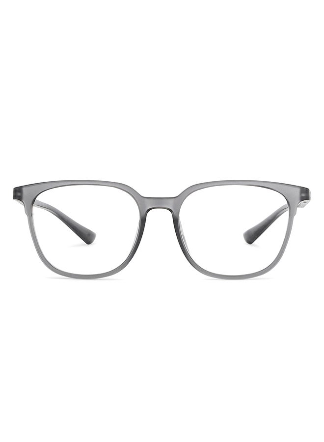 Lenskart Blu Zero Power Full Rim Bluecut & Antiglare Square Shape Computer Eyeglasses LB E14244 - 48mm - Grey  - Image 1