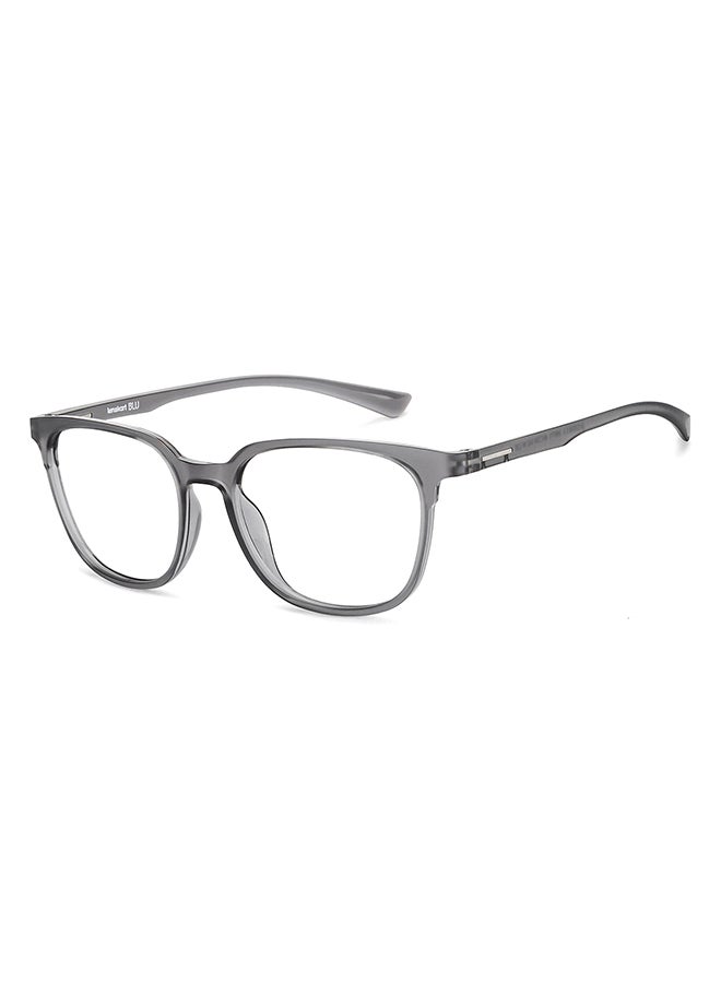 Lenskart Blu Zero Power Full Rim Bluecut & Antiglare Square Shape Computer Eyeglasses LB E14244 - 48mm - Grey  - Image 2