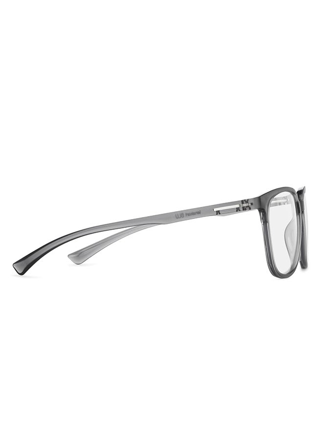 Lenskart Blu Zero Power Full Rim Bluecut & Antiglare Square Shape Computer Eyeglasses LB E14244 - 48mm - Grey  - Image 3