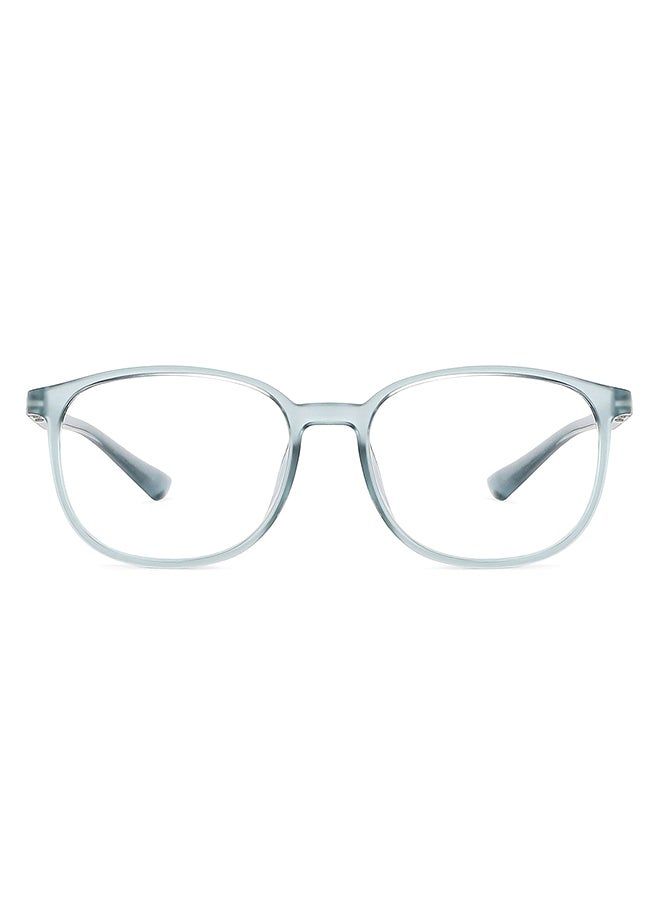 Lenskart Blu Zero Power Full Rim Bluecut & Antiglare Round Shape Computer Eyeglasses LB E13739 - 53mm - Grey  - Image 1