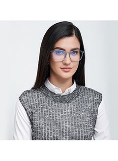 Lenskart Blu Zero Power Full Rim Bluecut & Antiglare Round Shape Computer Eyeglasses LB E13739 - 53mm - Grey  - Image 5