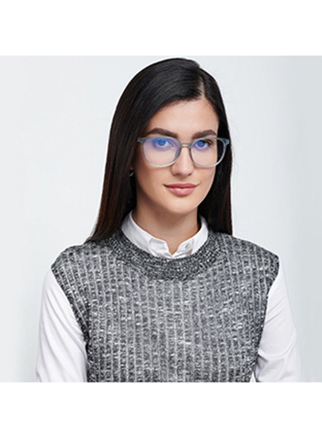 Lenskart Blu Zero Power Full Rim Bluecut & Antiglare Round Shape Computer Eyeglasses LB E13739 - 53mm - Grey  - Image 5