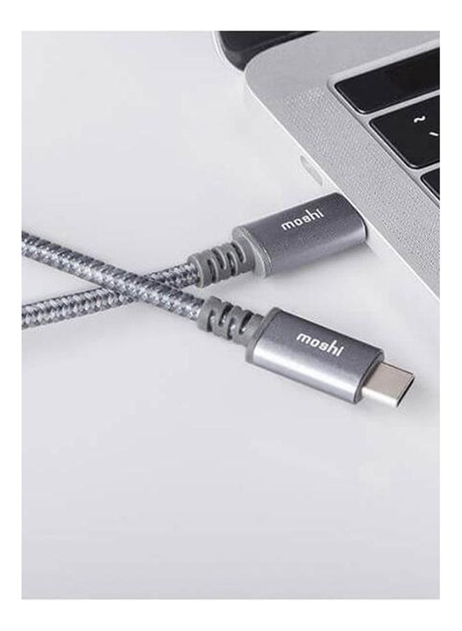موشي كابل إنتجرا للشحن والمزامنة من USB-C لـِ USB-C تيتانيوم رمادي - Image 3