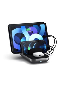 Dock5 Multi-Device Charging Station with Wireless Charging Black