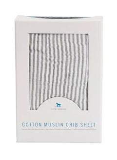 Cotton Muslin Crib Sheet Grey Stripe - v1652342669/N19906497A_2