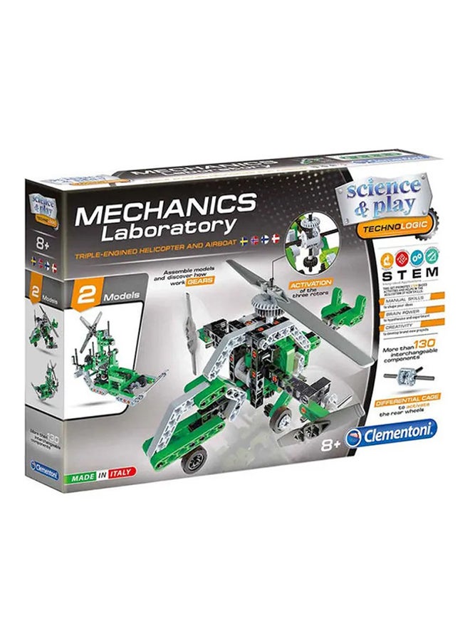 Clementoni Mechanics Lab Helicopters and Planes Set 4.5x27.6x18.8cm - Image 1