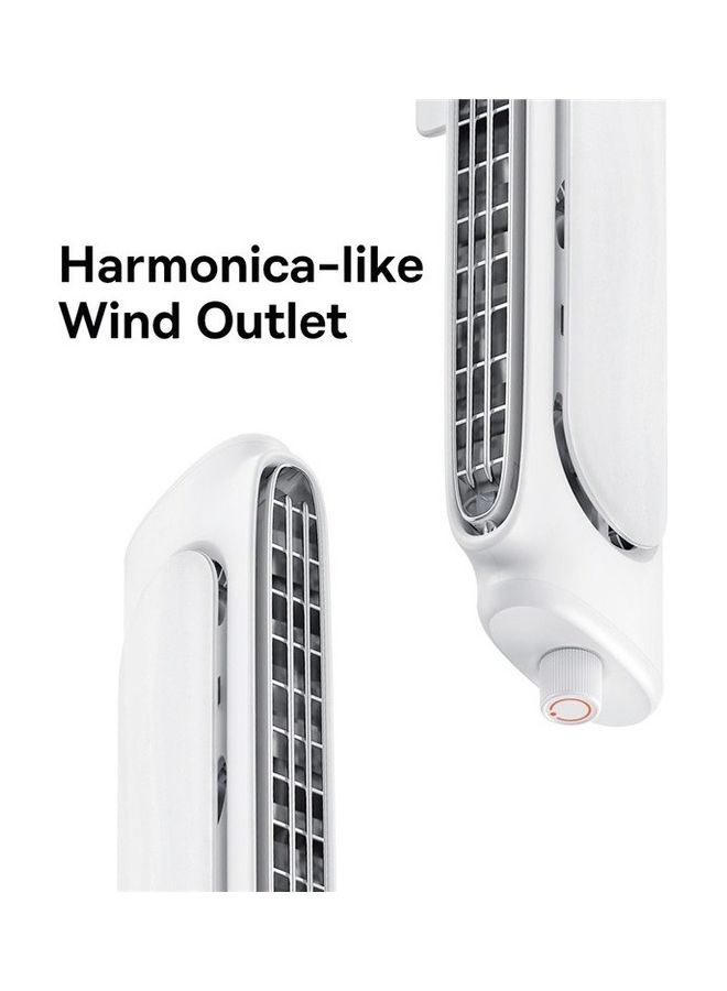 Baseus - 2 In 1 Stand Up Clip On Computer Fan Bladeless Monitor Clip On Fan Personal Cooling Office Quiet USB Small Tower Desk Suitable For Flat And Curved Monitor Laptop ACQS000002 White - Image 1