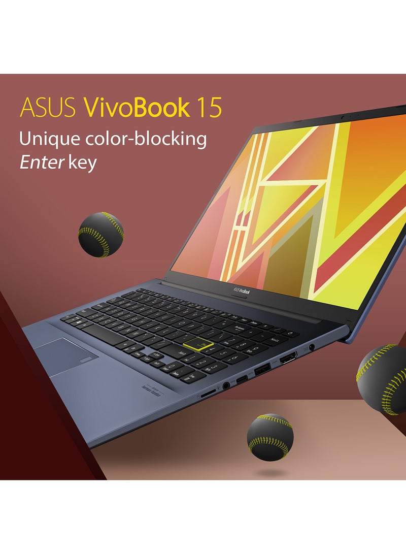 Vivobook X513 Laptop With 15.6-Inch FHD Display, Intel Core i7-1165G7 Processor / 8GB DDR4 RAM / 1TB HDD + 256GB SSD / 2GB NVIDIA GeForce MX330 Graphics / Win 10 / English/Arabic Bespoke Black