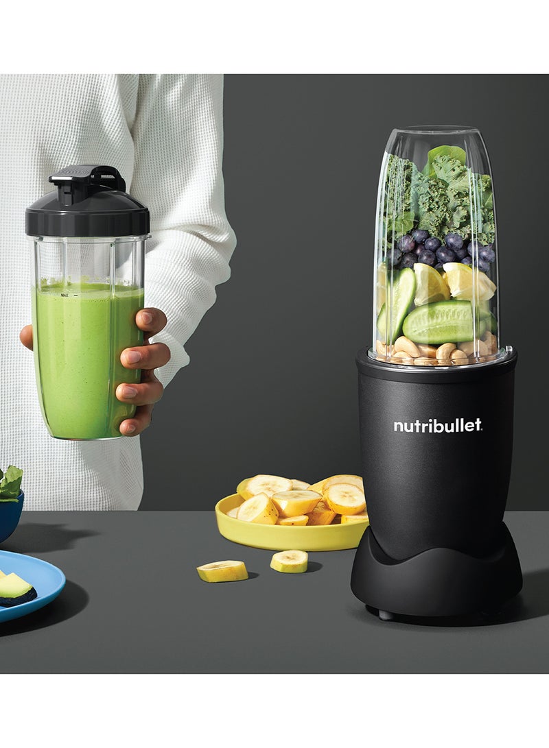 nutribullet - 9 Piece Set, Multi-Function High Speed Blender, Mixer System with Nutrient Extractor, Smoothie Maker, All Black 700 ml 900 W NB9-1212AK Black - Image 1