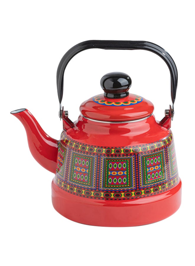 AL RIMAYA Enamel Kettle Asiri Design 24cm  - Image 1