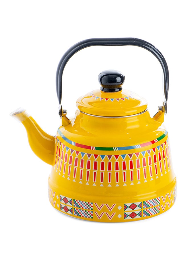 AL RIMAYA Enamel Kettle Asiri Design 20cm  - Image 1