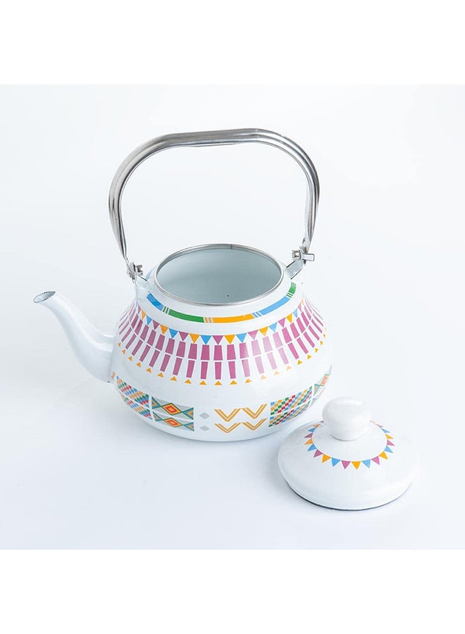 AL RIMAYA Enamel Kettle Asiri Design 25cm  - Image 3