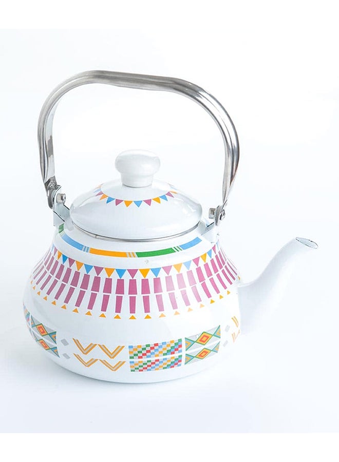 AL RIMAYA Enamel Kettle Asiri Design 25cm  - Image 2