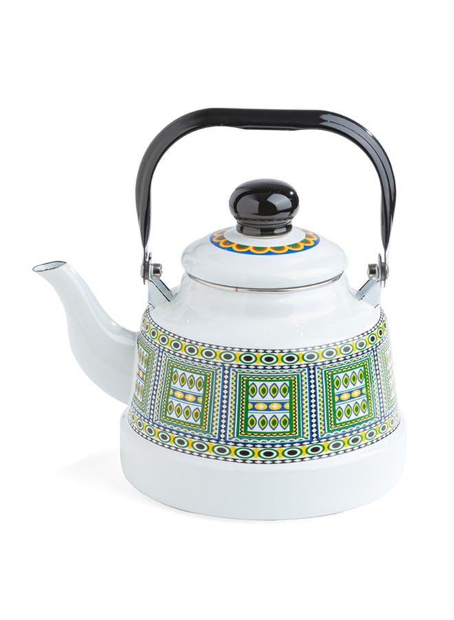 AL RIMAYA Enamel Kettle Asiri Design 25cm  - Image 1