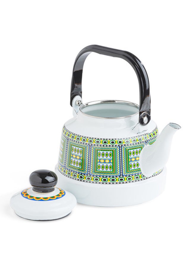 AL RIMAYA Enamel Kettle Asiri Design 25cm  - Image 3