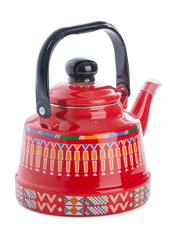 AL RIMAYA - Enamel Kettle Asiri Design 25cm - Image 1