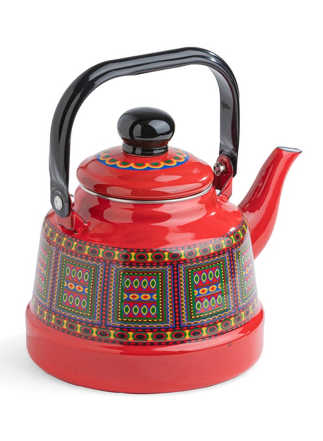 AL RIMAYA - Enamel Kettle Asiri Design 25cm - Image 1