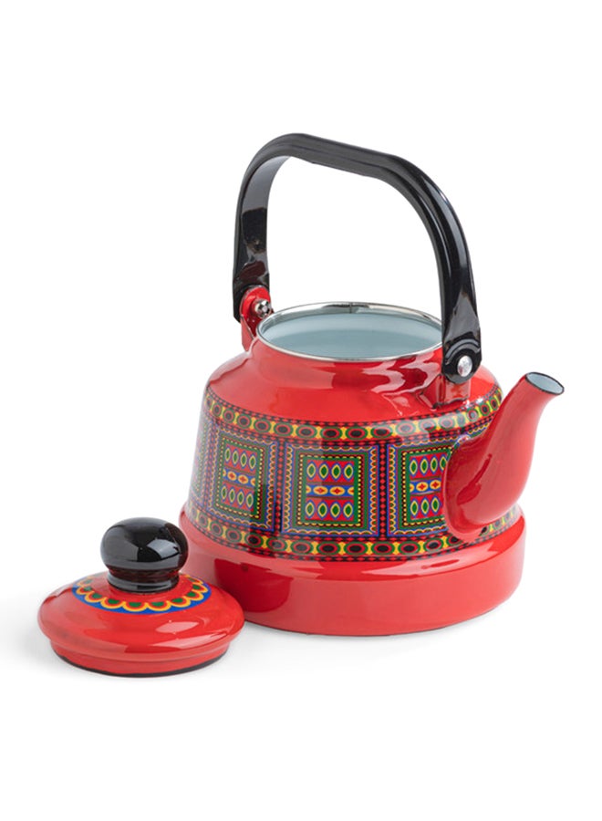 AL RIMAYA - Enamel Kettle Asiri Design 25cm - Image 1