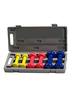 6-Piece Neoprene Dumbbell Set With Box 6kg
